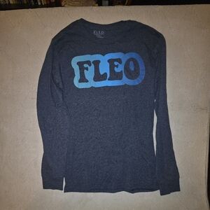 FLEO Blue Graphic Long Sleeve Shirt